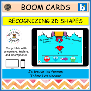 Formes Oiseaux St-Valentin | RECOGNZING 2D SHAPES FRENCH Boom Cards